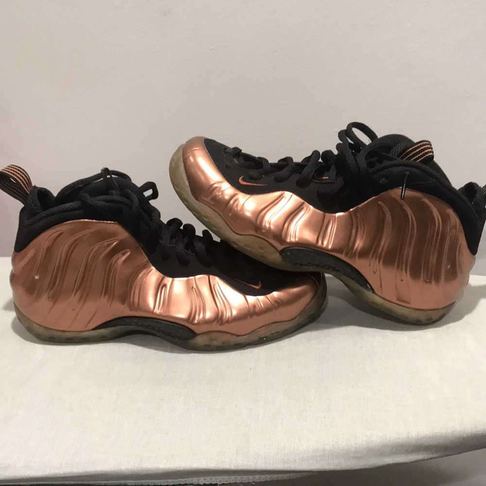 Nike air foamposites one copper.